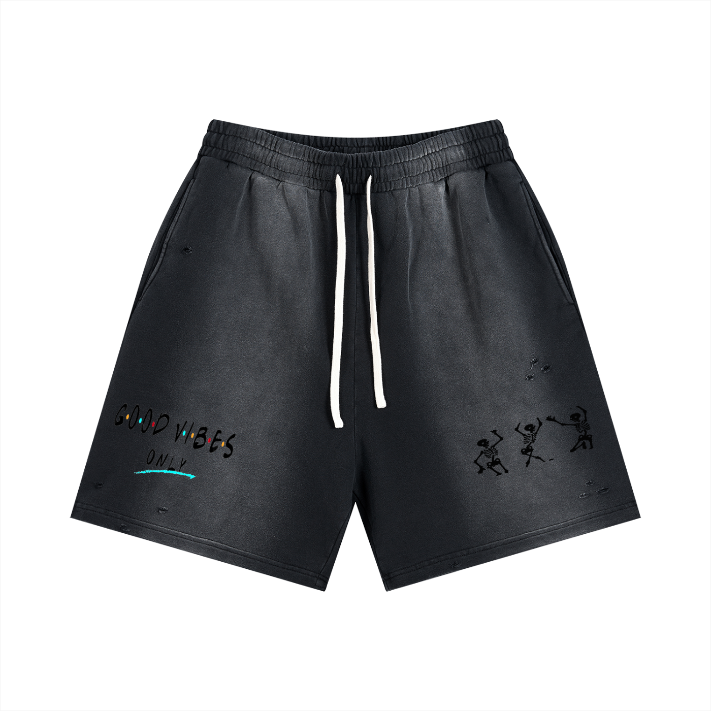 $¥£4€ Sun Fade Distressed Shorts