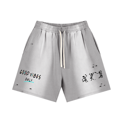 $¥£4€ Sun Fade Distressed Shorts