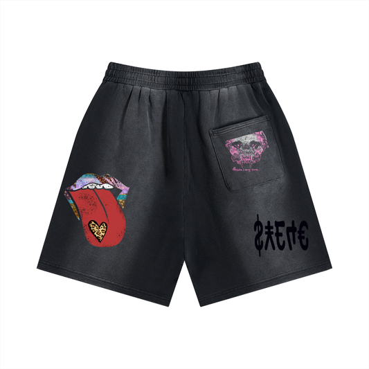 $¥£4€ Sun Fade Distressed Shorts