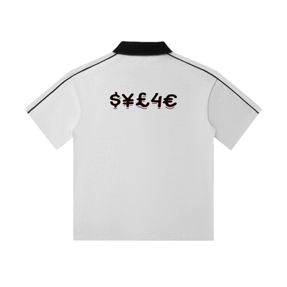 Contrast Collar Short-Sleeve Polo Shirt