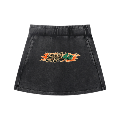 Women's Mineral Wash Mini Skirt