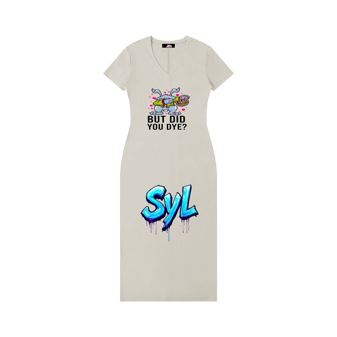 Women's V-Neck Short Sleeve Maxi Dress