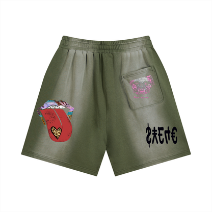 $¥£4€ Sun Fade Distressed Shorts