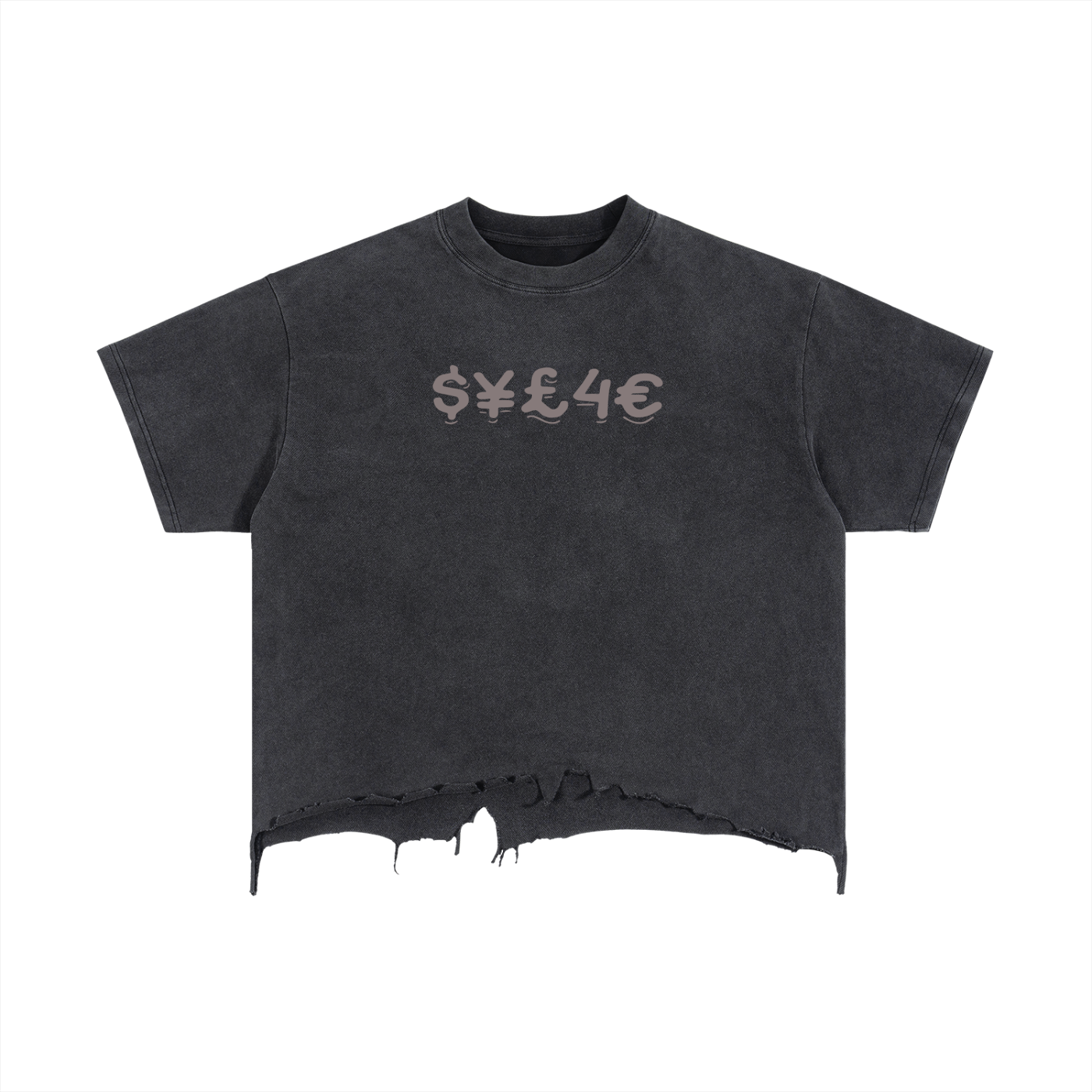 Vintage Wash Boxy Distressed Hem aka Eman-T