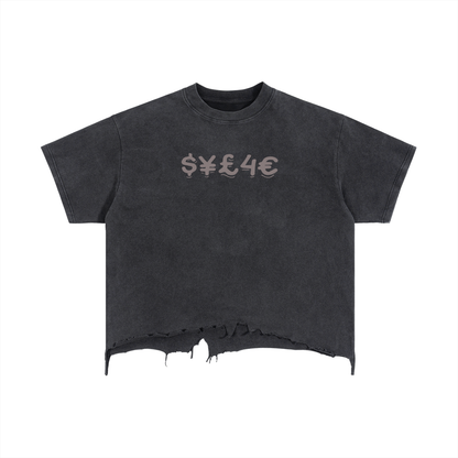 Vintage Wash Boxy Distressed Hem aka Eman-T