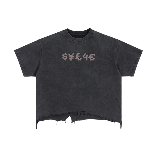 Vintage Wash Boxy Distressed Hem aka Eman-T
