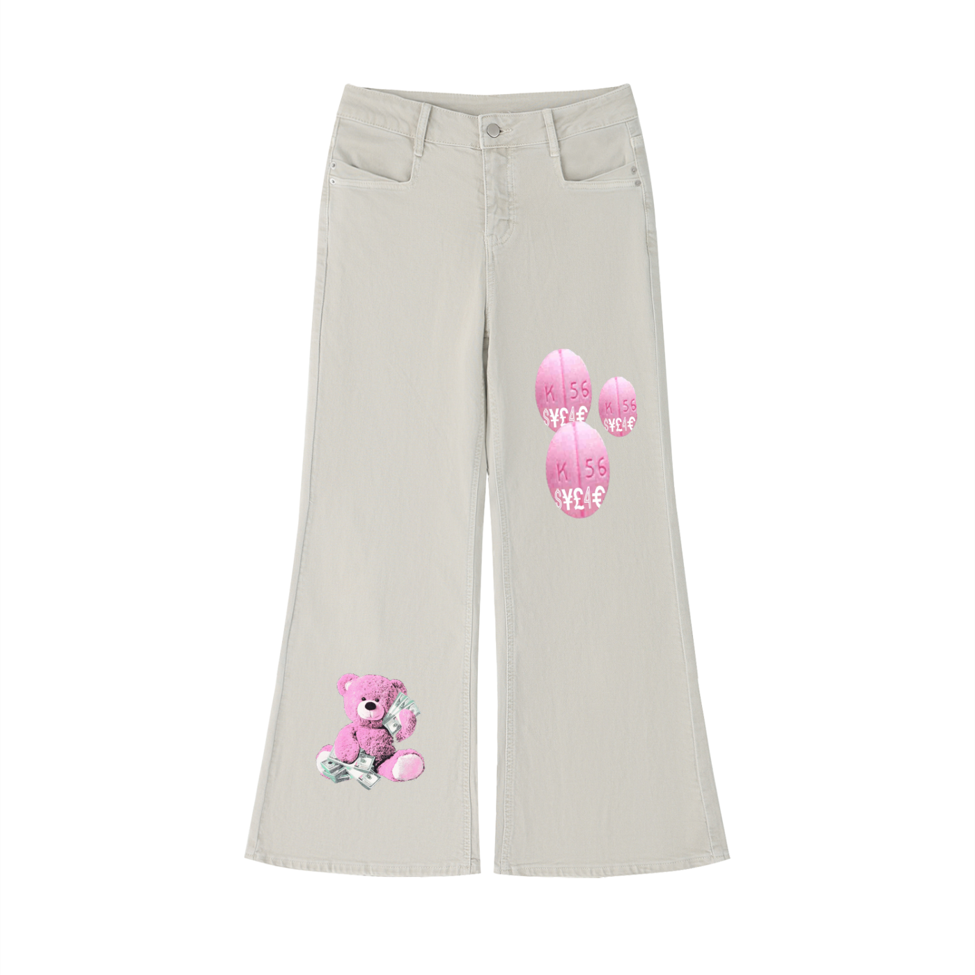 Women's Vintage Wash Flared Leg Jeans