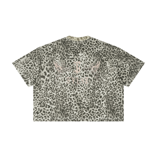 Unisex Leopard Print Boxy T-Shirt