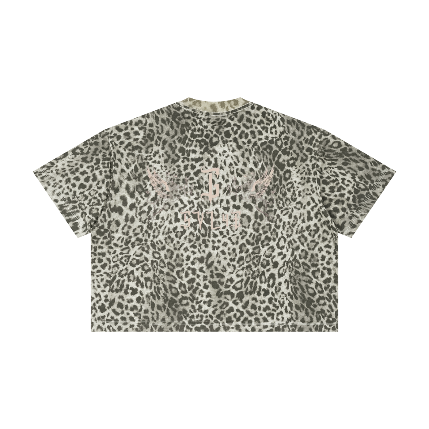 Ttown Leopard Print Boxy T-Shirt