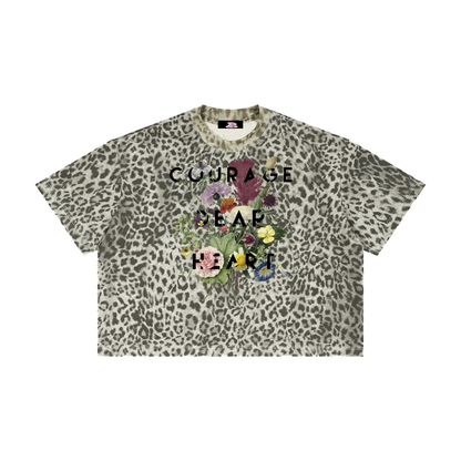 Unisex Leopard Print Boxy T-Shirt