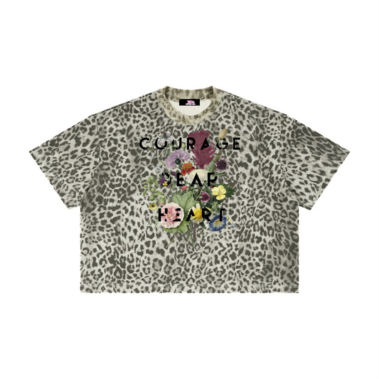 Unisex Leopard Print Boxy T-Shirt