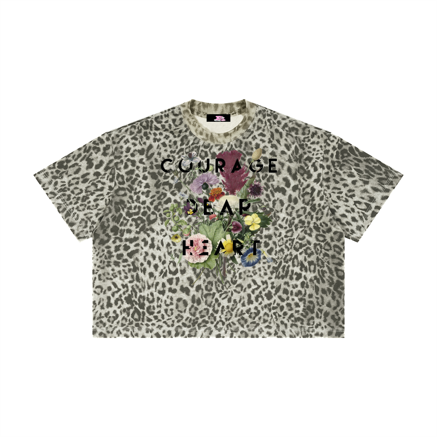 Ttown Leopard Print Boxy T-Shirt