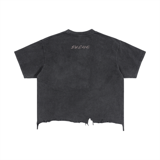 Vintage Wash Boxy Distressed Hem aka Eman-T