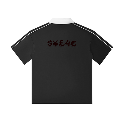 Contrast Collar Short-Sleeve Polo Shirt