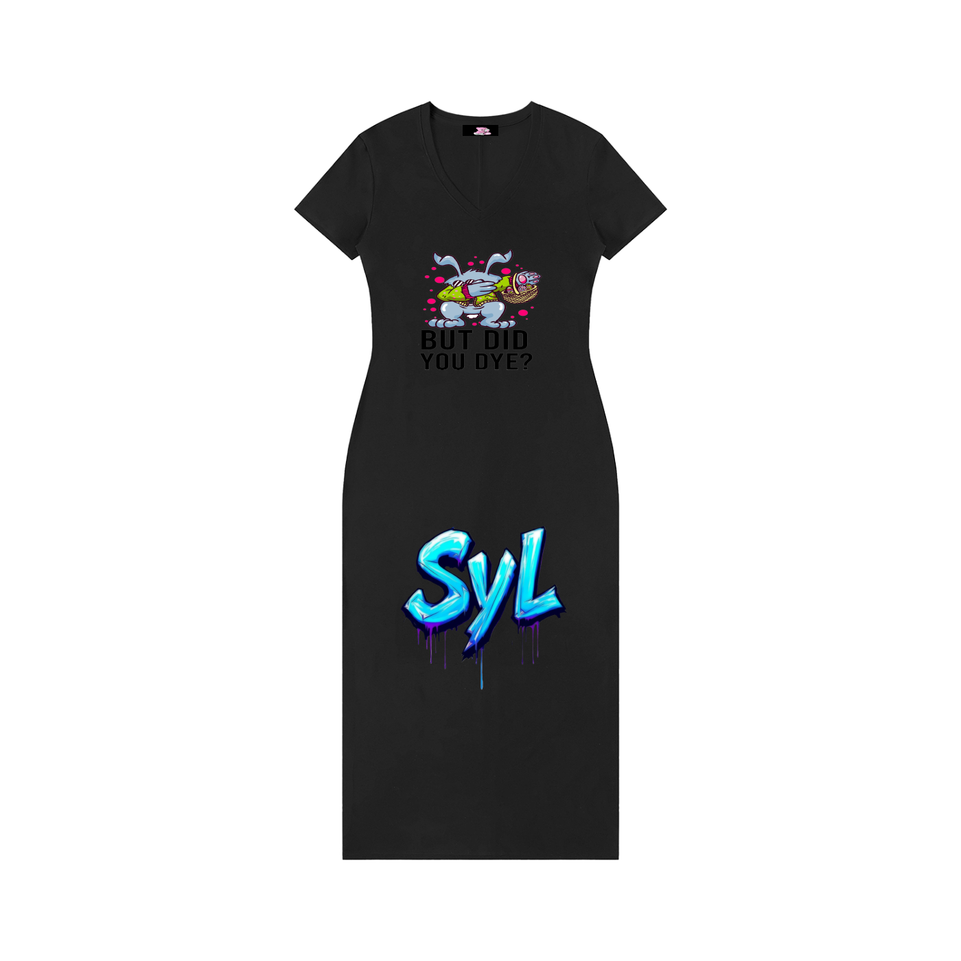 Women's V-Neck Short Sleeve Maxi Dress