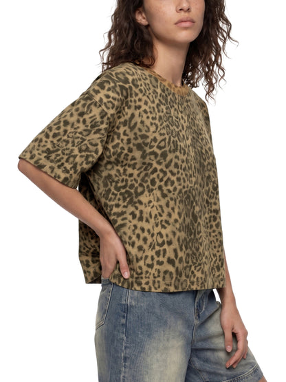 Unisex Leopard Print Boxy T-Shirt